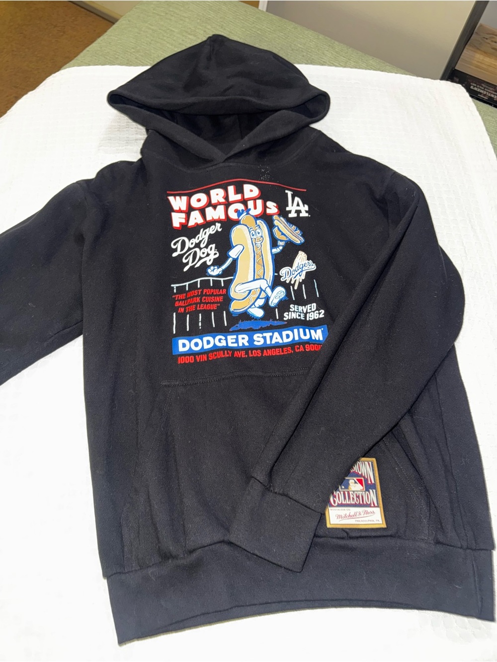 Mitchell & Ness Black Dodgers Graphic Pullover Hoodie